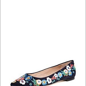 Tory Burch embroidered flats - size 10.5